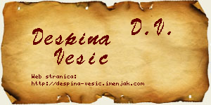 Despina Vesić vizit kartica
